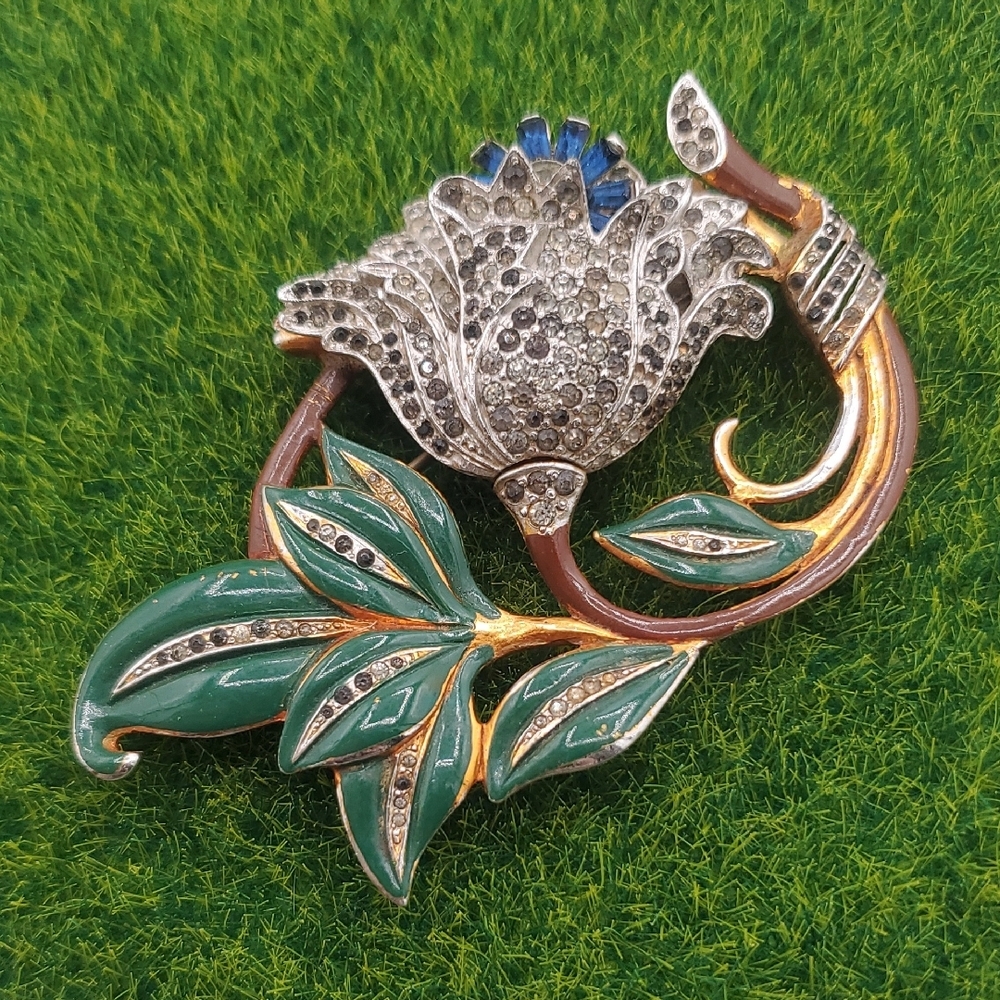 Coro Floral Edwardian Collectible Brooch Rare Find B448